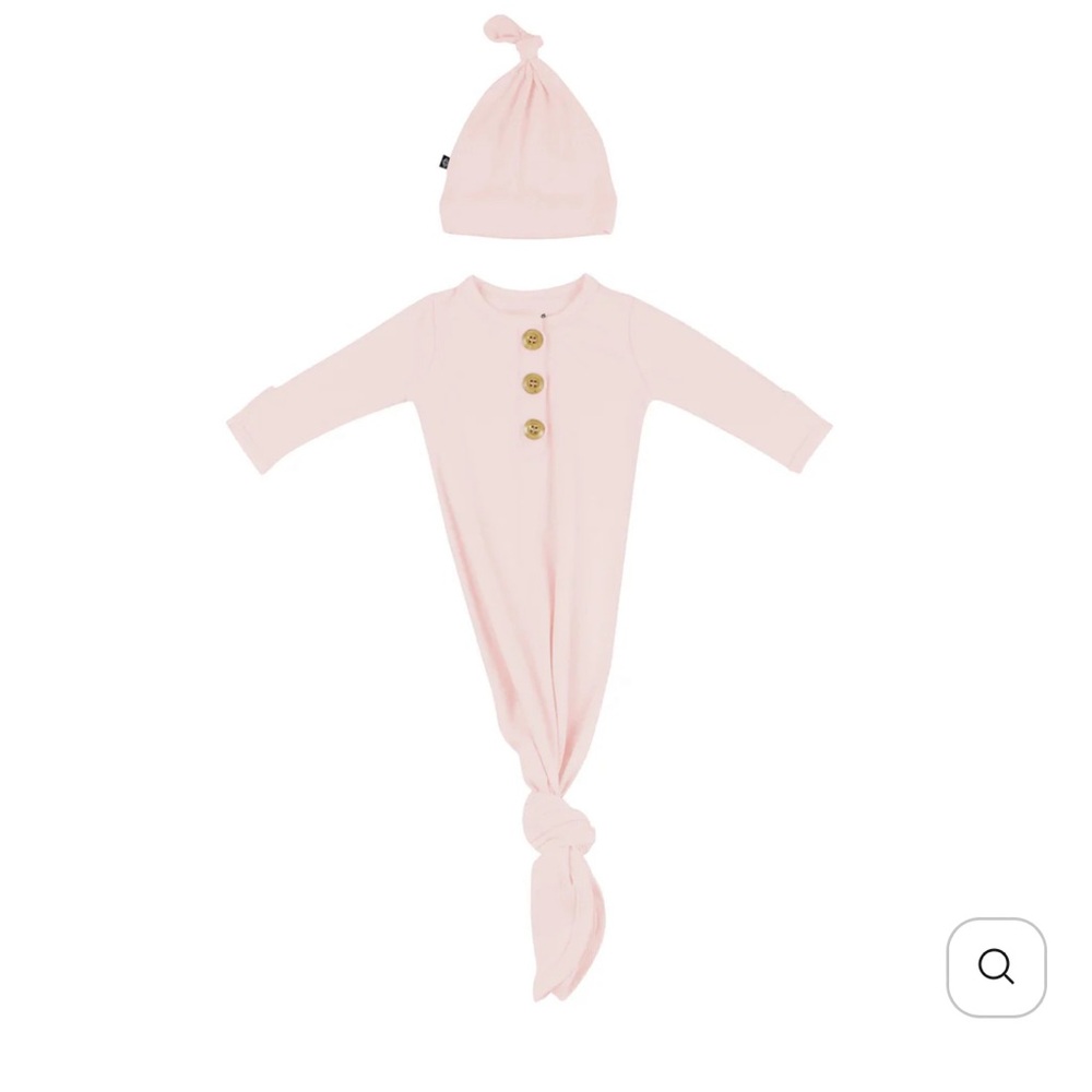 Kyte Baby Knotted Gown in Blush Pink